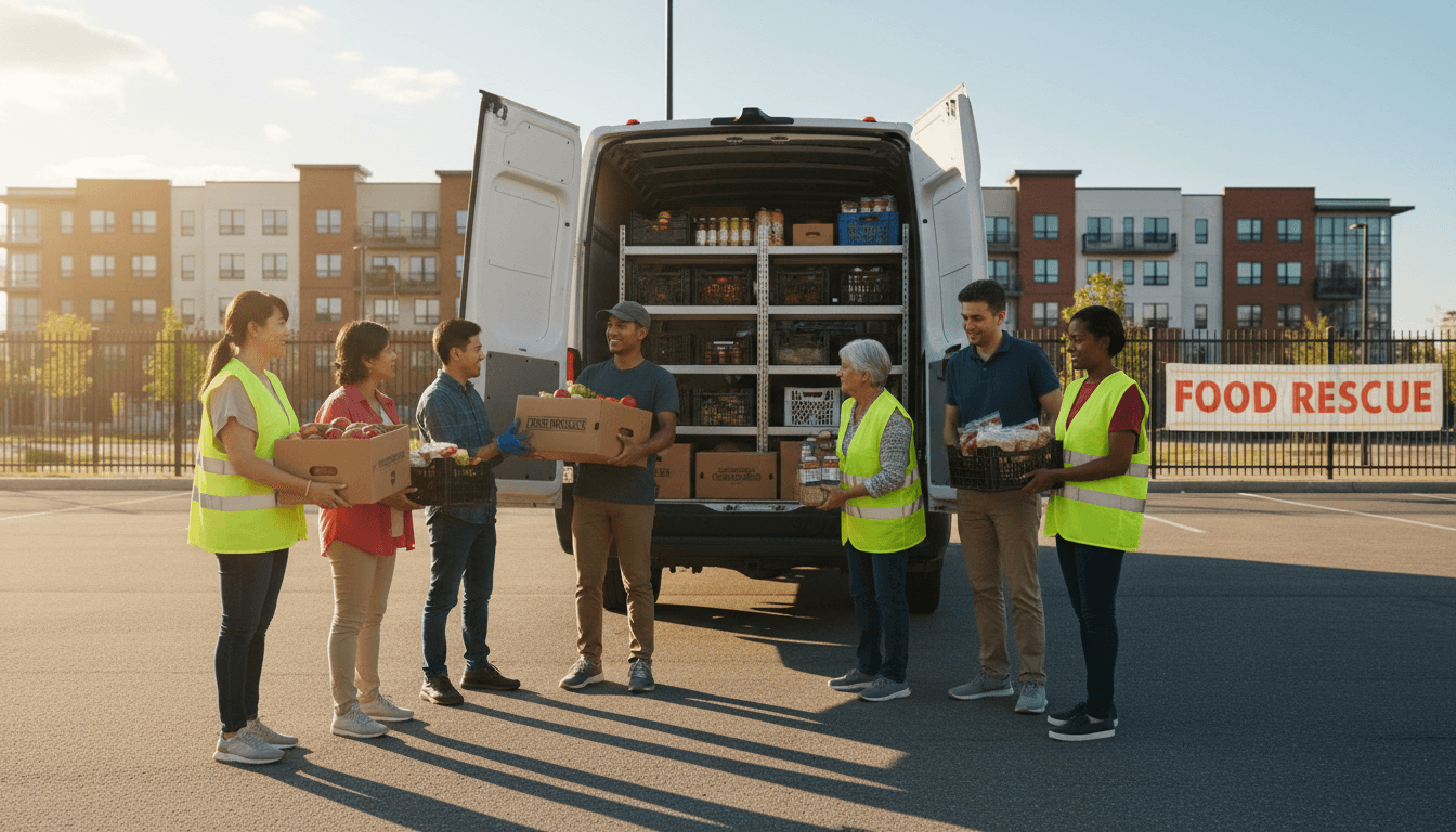 Volunteer with delivery van
